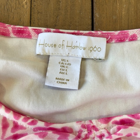 House Of Harlow Revolve Pink Floral Tie Dye Mesh Skirt And Top Barbiecore Large - Picture 4 of 13